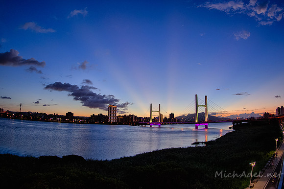 重陽橋黃昏霞光(HDR)
